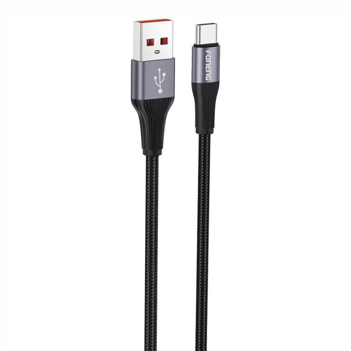 Cable Foneng X112 USB-A a USB-C, 3A, 1m (negro)