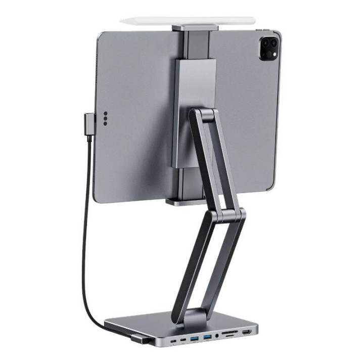 Estación de acoplamiento con soporte para tableta/iPad, INVZI, MH03, MagHub, 3x USB-C, 2x USB-A