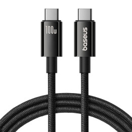 Baseus Cable USB Tungsten Gold USB-C a USB-C 100W 1,5m (negro)