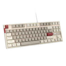 Проводная клавиатура MageGee MK-STAR (ретро бело-серая) (QWERTY)