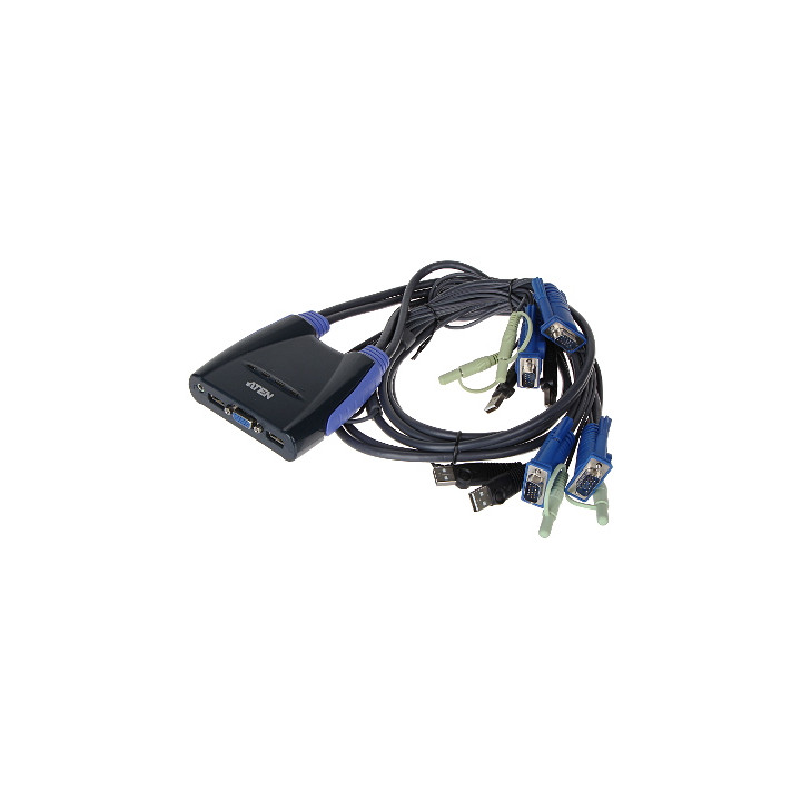 ATEN CS-64US VGA + USB KVM-Switch – 4-Port, kabelgebunden, für mehrere Computer
