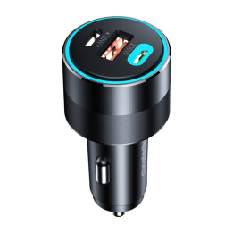 Choetech TC0011 cargador de coche 130W 2x USB C 1x USB A (negro)