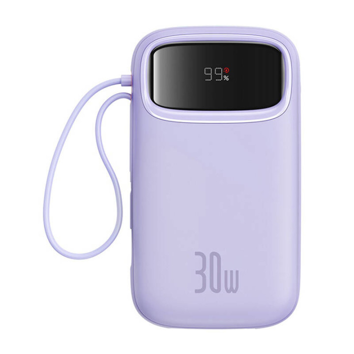 Блок питания Baseus QPow 2 20000 мАч, 30 Вт, 2xUSB-C (фиолетовый)