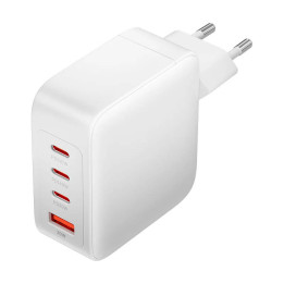 Cargador de pared, Vention, FEIW0-EU, 3xUSB-C, USB-A, 140W/140W/30W/18W, GaN (blanco)