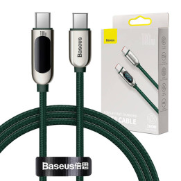 Cable de pantalla Baseus USB-C a USB-C 100W 1m (verde)