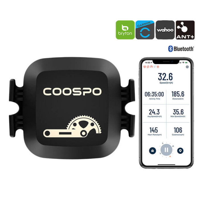 Speed and Cadence Sensor Coospo BK467 compatibile with Wahooo, Garmin, Bryton etc.