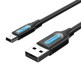 Cable USB 2.0 A a Mini-B Vention COMBD 0,5m PVC negro