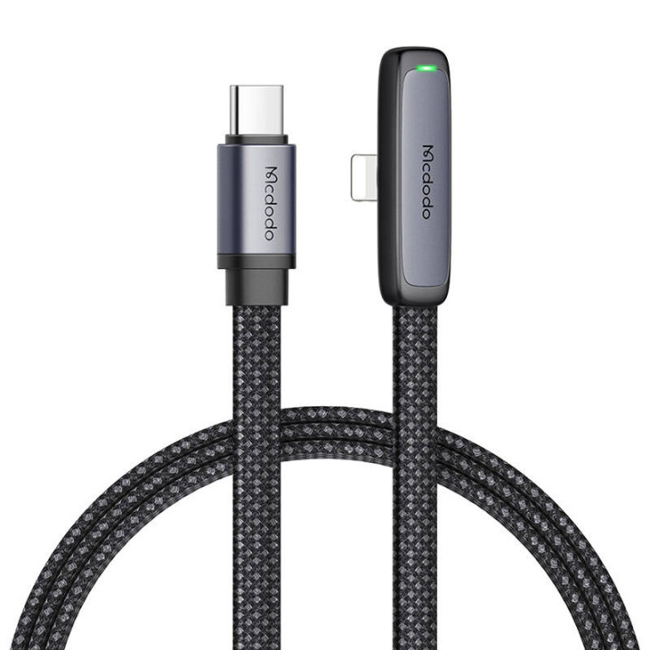 Угловой кабель USB-C — Lightning Mcdodo CA-3351, 1,8 м (черный)