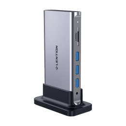 Док-станция Lention AV USB-C серая