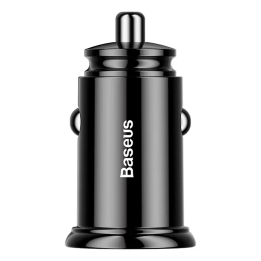 Cargador de coche Baseus Circular 2xUSB QC3.0 5A 30W (negro)