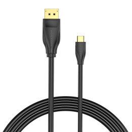 Кабель USB-C — DisplayPort 1.4 Vention CGYBH, 2 м, 8K 60 Гц/4K 120 Гц (черный)