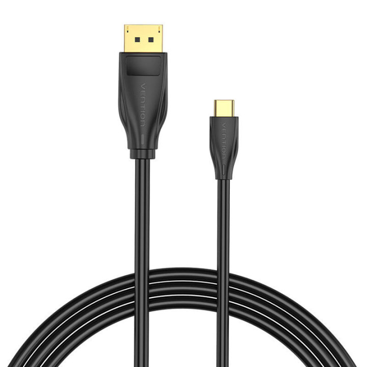 Кабель USB-C — DisplayPort 1.4 Vention CGYBH, 2 м, 8K 60 Гц/4K 120 Гц (черный)