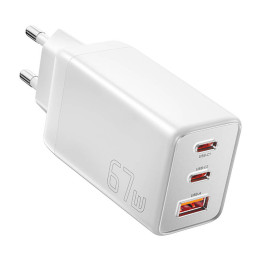 Cargador Essager ECT67W-LJB02-Z GaN 67W 2C+A (blanco)