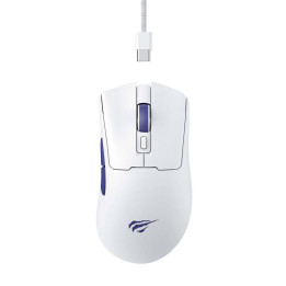 Ratón para juegos con cable Havit MS966 RGB (blanco)