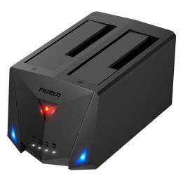 Док-станция/клонирование жестких дисков FIDECO YPZ220B для жестких дисков/твердотельных накопителей (USB 3.2, SATA I/II/III)