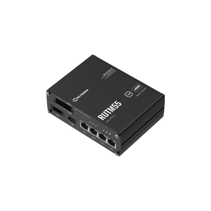 Teltonika RUTM55 5G Router Dual SIM + eSIM Wi-Fi 5 AC867 Mbps