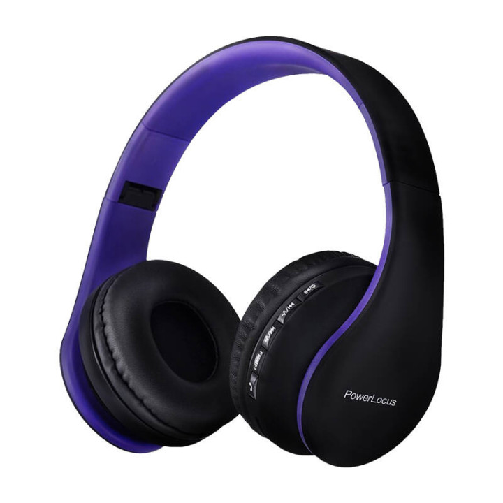 Auriculares inalámbricos PowerLocus P1 (negro y morado)