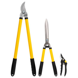 Набор садовых инструментов, 3 шт. Deli Tools EDL580003 (желтый)
