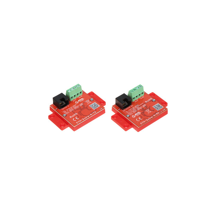 НАБОР UTP/2-ПРОВОДНЫХ КОНВЕРТЕРОВ ДЛЯ ПЕРЕДАЧИ LAN+POE ETH-2WIRE-A-SET 2 ШТ. НАБОР ATTE