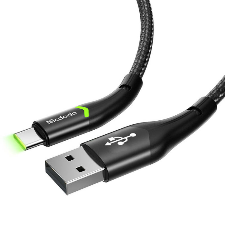Cable LED USB a USB-C Mcdodo Magnificence CA-7960, 1m (negro)