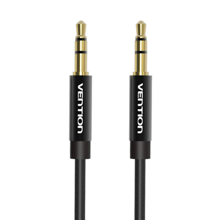 Аудиокабель Mini Jack 3,5 мм Vention BAGBD 0,5 м Черный Металл