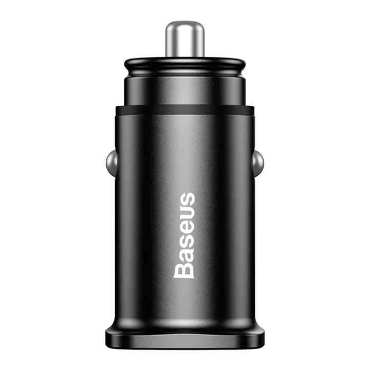 Cargador de coche Baseus Square 2xUSB QC3.0 5A 30W (negro)