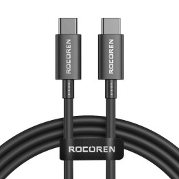 Cable de carga rápida Rocoren USB-C a USB-C Simples Series 100W, 1m (negro)