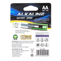 Щелочные батарейки Deli AA LR6 4+2 шт.