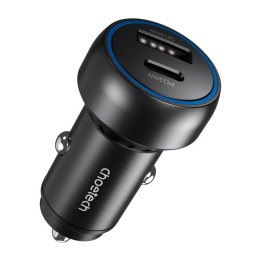 Cargador de coche Choetech 60W 2xUSB-C+USB-A (negro)