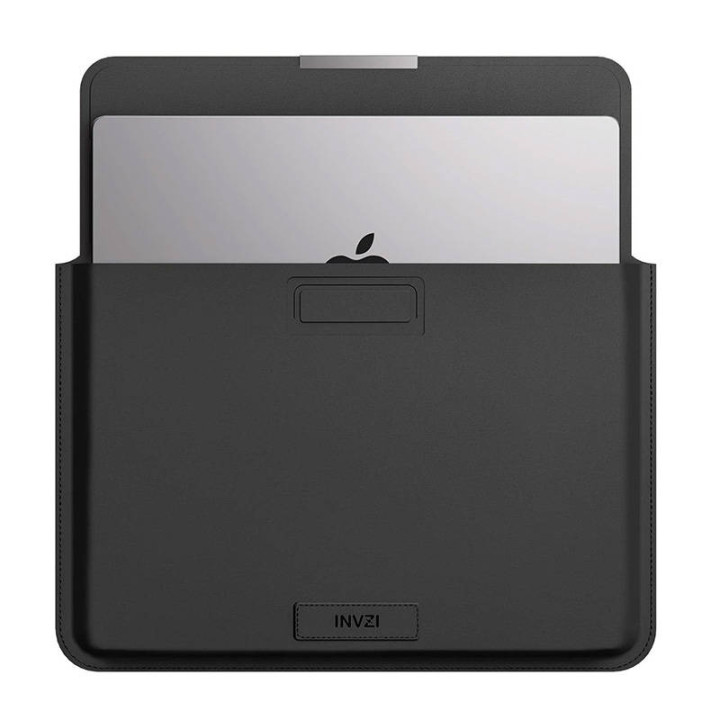 Кожаный чехол/чехол INVZI с функцией подставки для MacBook Pro/Air 15/16 дюймов (черный)