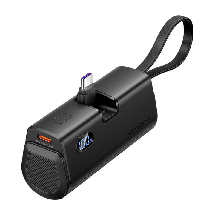 Powerbank Vention pantalla LED 4800mAh 22,5W FHQB0 (negro)