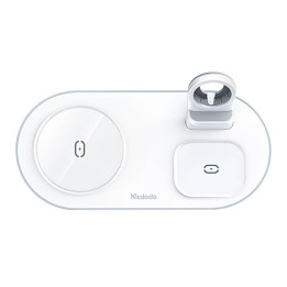 Cargador Inalámbrico Mcdodo CH-7062 3 en 1 15W (móvil/TWS/Apple watch) (blanco)