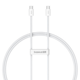 Baseus Superior 2 100W 1m Cable de carga rápida USB-C a USB-C (blanco)