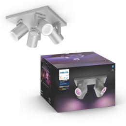 Philips Hue ceiling lamp Argenta plate/spiral aluminum 4x5.7W