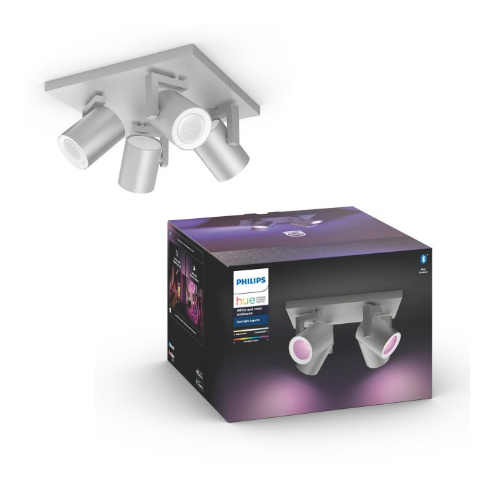 Потолочный светильник Philips Hue Argenta пластина/спираль алюминий 4x5,7 Вт