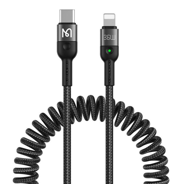 Mcdodo CA-1960 Кабель USB-C — Lightning, 36 Вт, 1,8 м (черный)