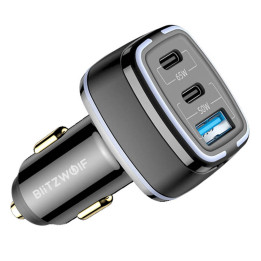Cargador de coche BlitzWolf BW-BC4 115W de 3 puertos USB PD
