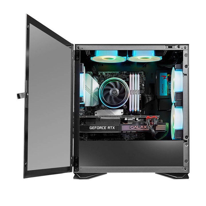 Caja de computadora Darkflash DLM22 (negra)