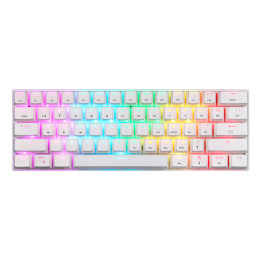 Drahtlose mechanische Tastatur Motospeed SK62 Weiß (roter Schalter)