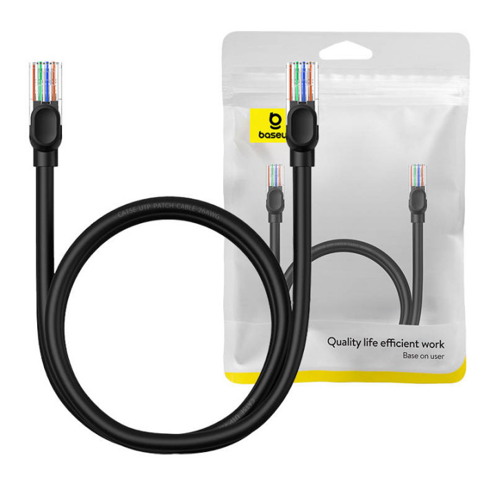 Сетевой кабель Baseus Ethernet CAT5, 1 м (черный)