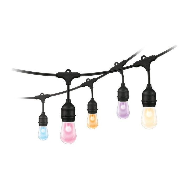 Наружная струна WiZ, 12 Вт, 2700-5000 (RGB), IP65 (адаптер IP44), черный
