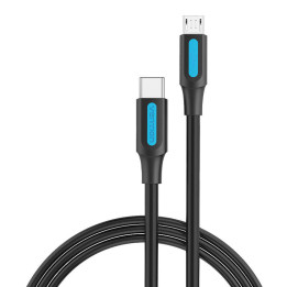 Cable USB-C 2.0 a Micro USB Vention COVBF 2A 1m negro