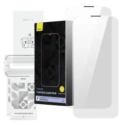 Vidrio Templado Baseus Corning para iPhone 14 Pro con filtro de polvo incorporado