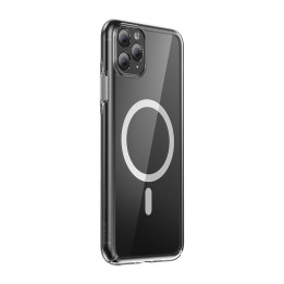 Funda para teléfono Baseus Magnetic Crystal Clear para iPhone 11 Pro (transparente) con protector de pantalla de vidrio templado