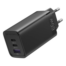 Vention FEDB0-EU 2xUSB-C 1xUSB-A Cargador de red GaN 65W/30W/30W (negro)