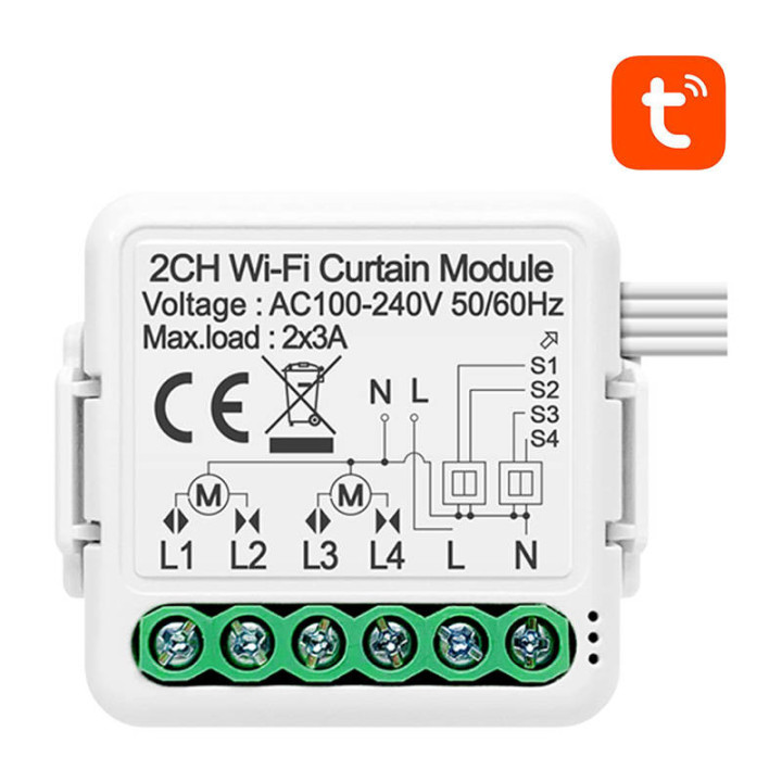 Intelligentes Vorhangschaltermodul WiFi Avatto N-CSM01-2 TUYA