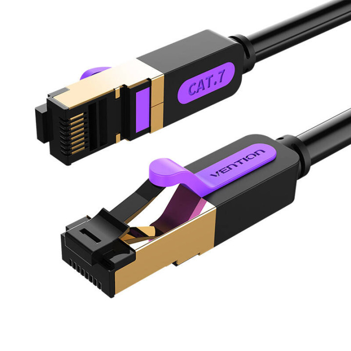 Сетевой кабель CAT7 SFTP Vention ICDBF RJ45 Ethernet 10 Гбит/с 1 м Черный