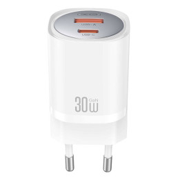 Зарядное устройство XO CE21, 30 Вт, GaN, 1x USB-C, 1x USB-A
