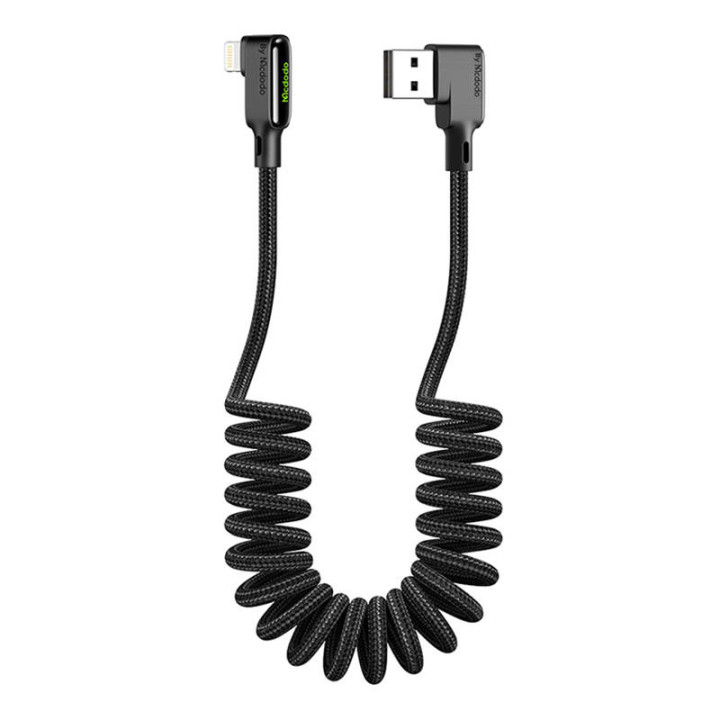 Cable USB a Lightning, Mcdodo CA-7300, en ángulo, 1,8 m (negro)
