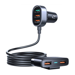 Cargador de coche Joyroom JR-CL03 Pro 45W 5 puertos USB (negro)